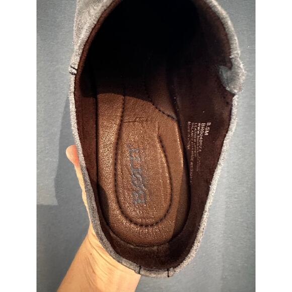 BORN Women's 8.5 Suede Heeled Mule Grayish Blue Slip On Comfort Shoe - Picture 4 of 8
